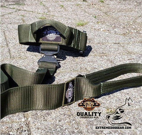 Green Camo k9 Tactical Collar & Leash set