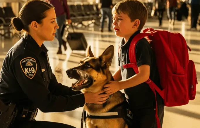 Little boy cries at gate—k9 dog senses something no one else does –