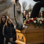 At the funeral, a white horse appeared as the coffin was loaded — what happened next left everyone in tears –